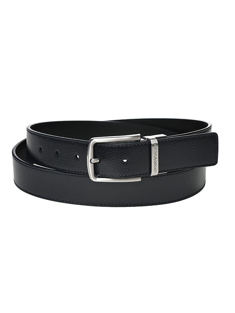 EMPORIO ARMANI (エンポリオアルマーニ) メンズ ベルト グレインレザー ロゴ ピンバックルベルト EAEM7172AF29130