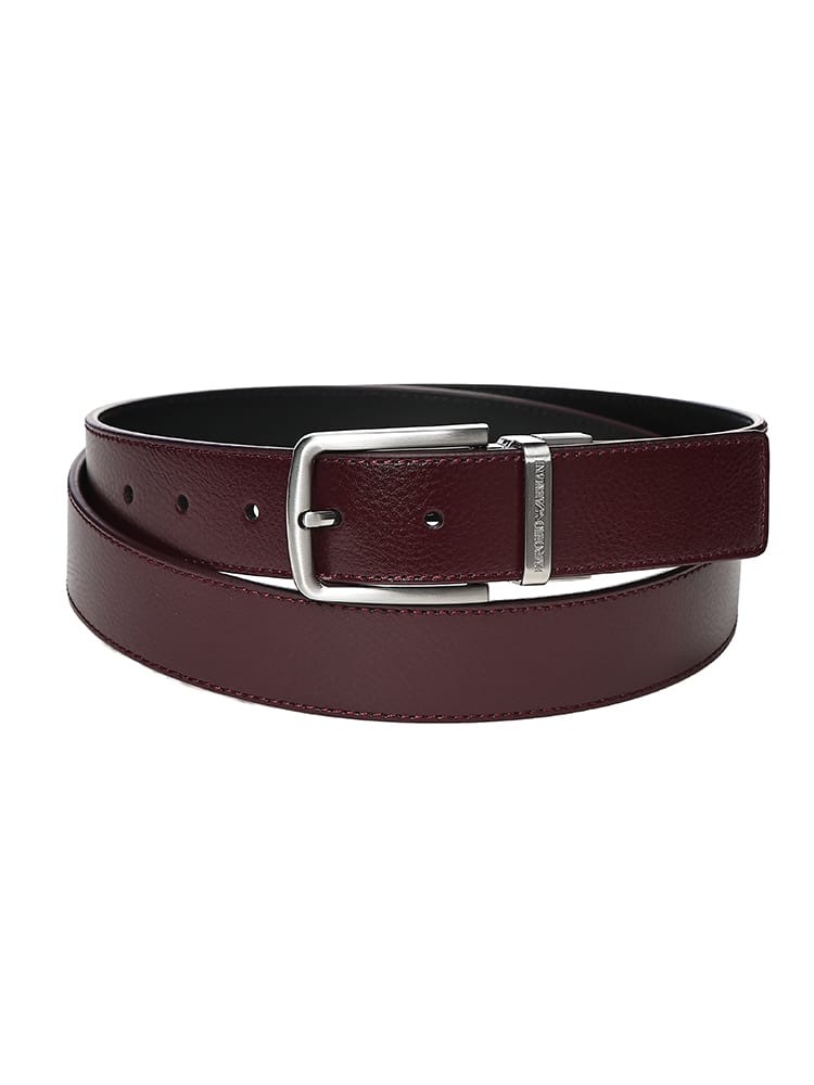 EMPORIO ARMANI (エンポリオアルマーニ) メンズ ベルト グレインレザー ロゴ ピンバックルベルト EAEM7172AF29130