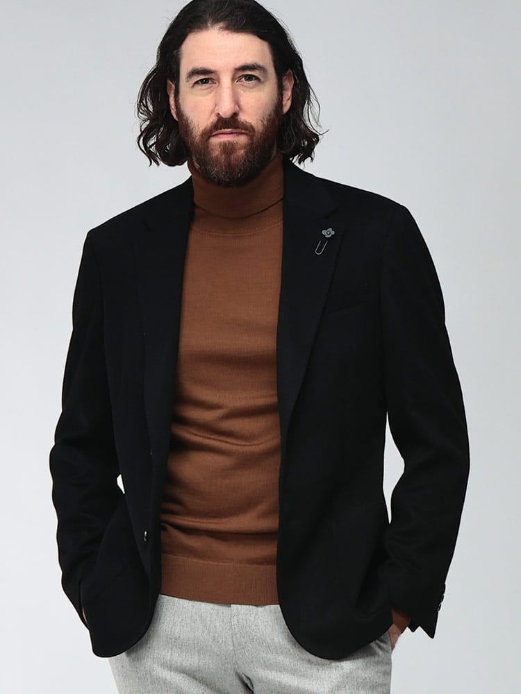 LARDINI (ラルディーニ) メンズ テーラードジャケット カシミヤ シングルブレスト ジャケット LD6202IF67546
