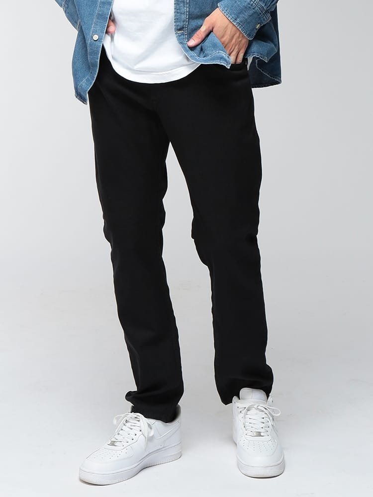 DIESEL (ディーゼル) メンズ ジーンズ ストレッチ ジップフライ ブラックデニム パンツ JOGG DSA23568068NH