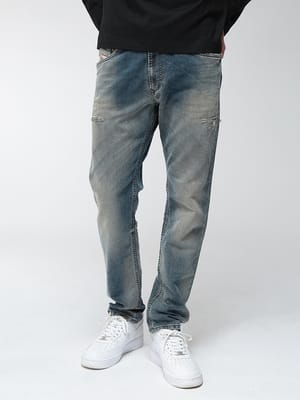 DIESEL (ディーゼル) メンズ ジーンズ ストレッチ ダメージ加工 ジップフライ デニムパンツ JOGG DSA23568068WY