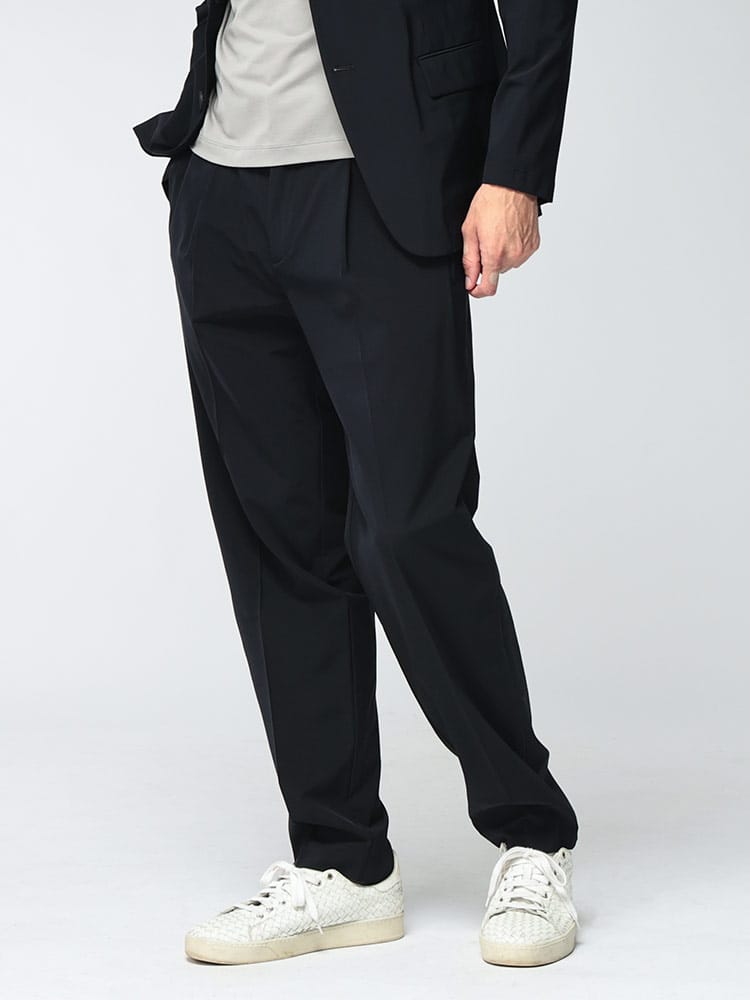EMPORIO ARMANI (エンポリオアルマーニ) メンズ スラックス ストレッチ ワンタック パンツ TRAVEL STRETCH EAEM6355AF21368
