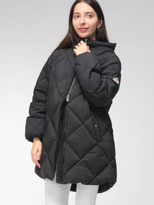 PYRENEX (ピレネックス) レディース ダウンコート ADELE PARKA ダイヤモンドキルト ドロップショルダー ミドル丈 フード付き アデルパーカー PNLHWAA014P