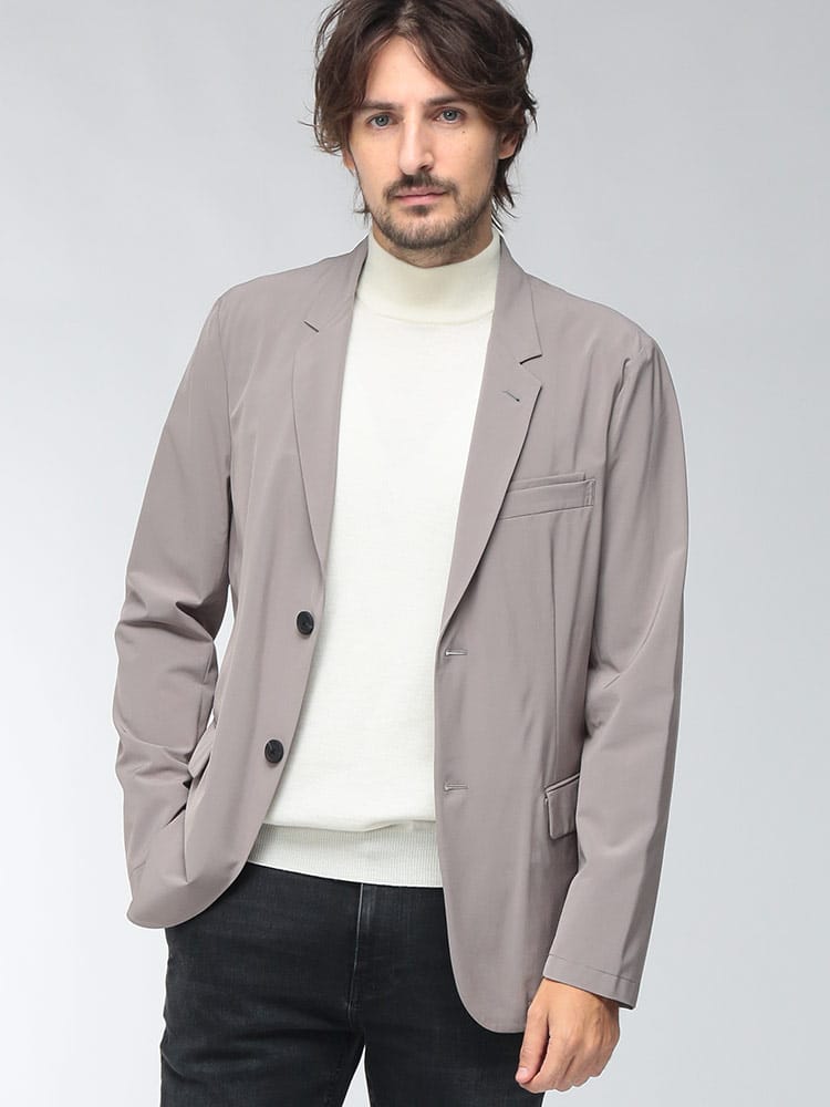 EMPORIO ARMANI (エンポリオアルマーニ) メンズ テーラードジャケット TRAVEL STRETCH ストレッチ シングル 2ツ釦 ジャケット トラベルストレッチ EAEM6347AF21368