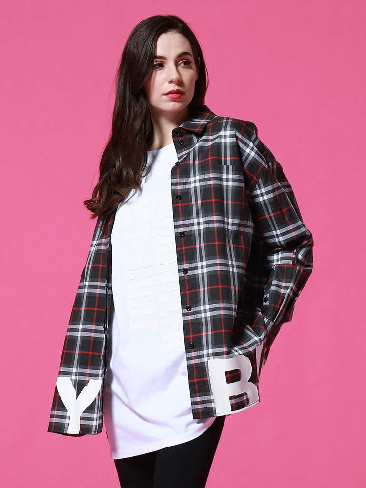 BURBERRY (バーバリー) ボトムロゴ チェック柄 長袖 シャツ BBL8038144 