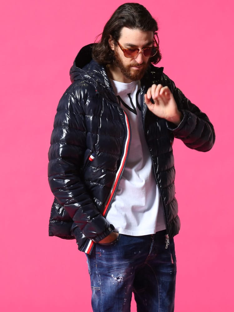 MONCLER (モンクレール) トリコロールライン フード フルジップ ダウン 