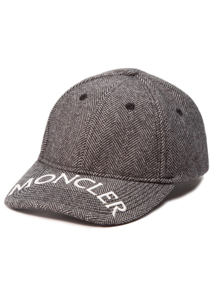 MONCLER (モンクレール) ヘリンボーン ロゴ刺繍 キャップ MC3B00020595EL【サカゼン公式通販】