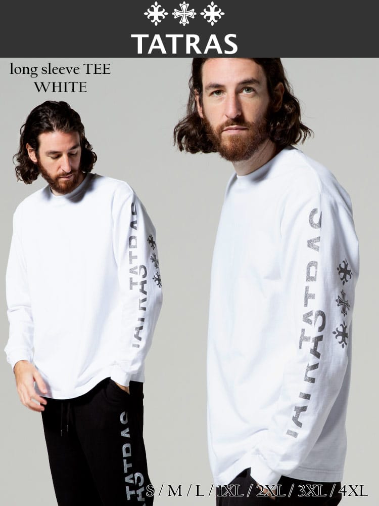 TATRAS (タトラス) ラメロゴ クルーネック 長袖 Tシャツ TRMTKE21A8021