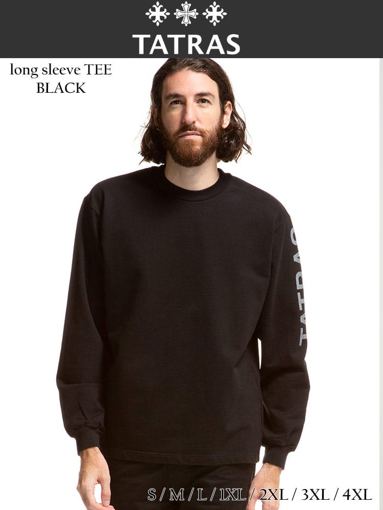 TATRAS (タトラス) ラメロゴ クルーネック 長袖 Tシャツ TRMTKE21A8021