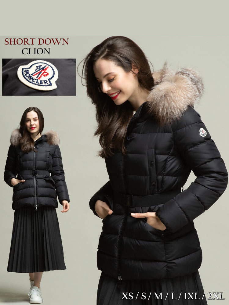 MONCLER モンクレール ファー フード フルジップ ダウンジャケット CLION クリオン ブランド レディース アウター ブルゾン ダウン MCLCLION1