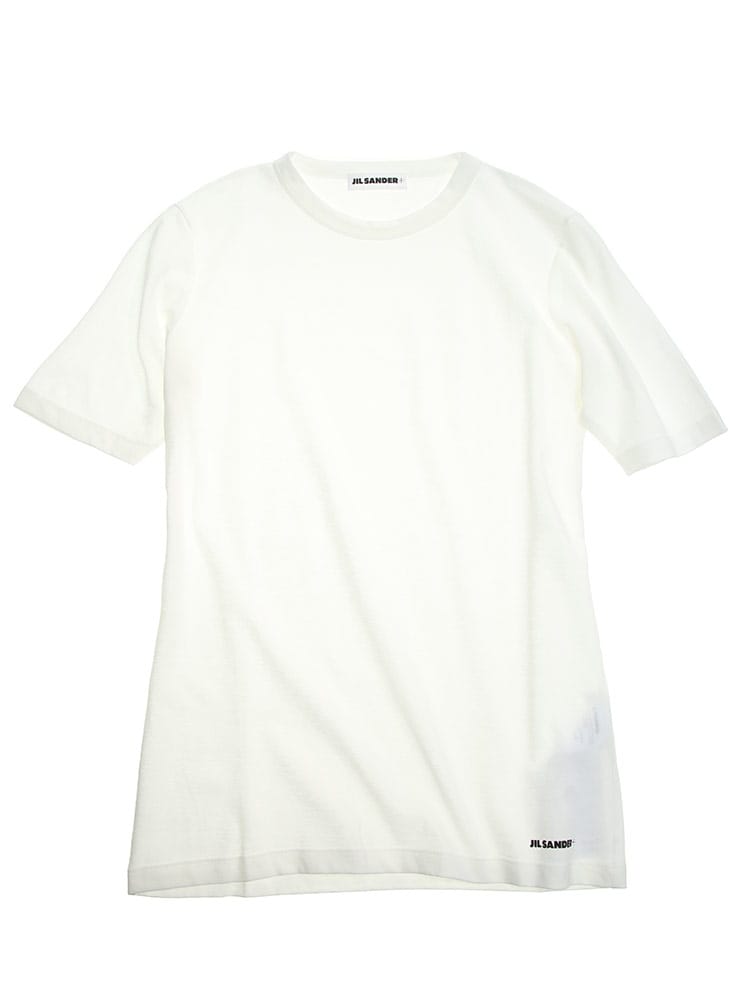 JIL SANDER (ジルサンダー) 裾ロゴ クルーネック 半袖 Tシャツ JLLJPPU707510 レディース ロゴ ブランド