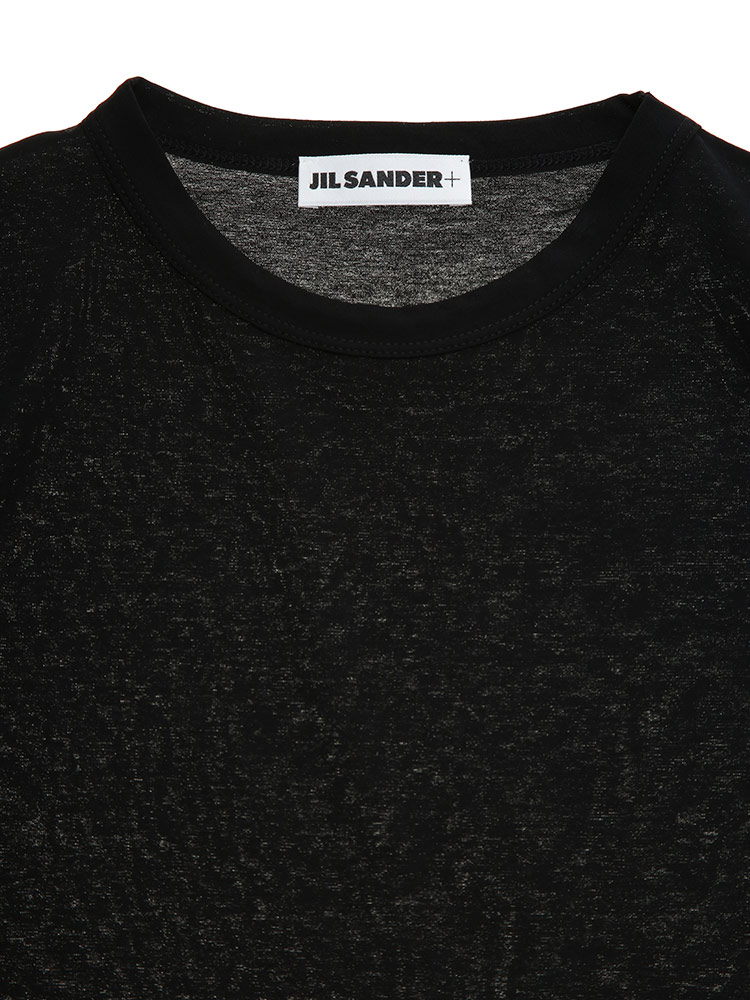 JIL SANDER (ジルサンダー) 裾ロゴ クルーネック 半袖 Tシャツ