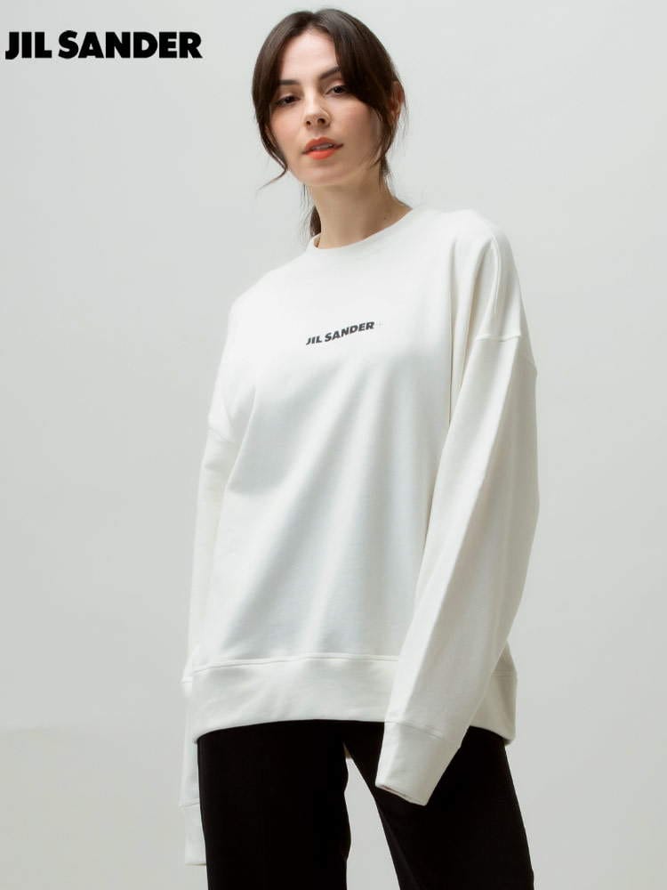 JIL SANDER (ジルサンダー) トレーナー 裏毛 ロゴプリント クルーネック スウェット JLLJPPU707513 レディース ロゴ ブランド