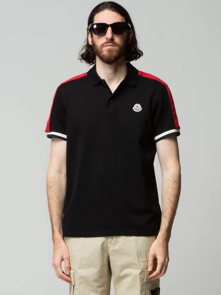 MONCLER (モンクレール) アームライン ワンポイント 半袖 ポロシャツ MC8A0001484673