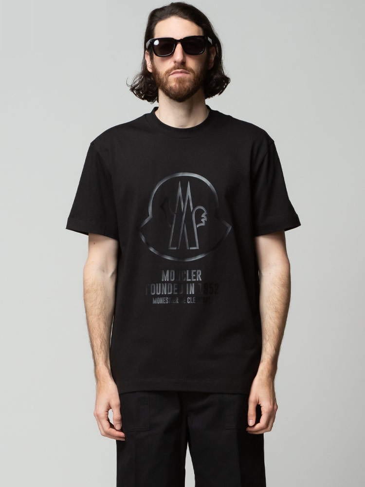 MONCLER (モンクレール) フロントBIGマーク クルーネック 半袖 Tシャツ MC8C000298390T