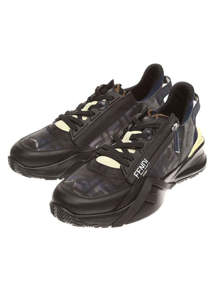 FENDI (フェンディ) 異素材 レースアップ スニーカー FD7E1519AHIJ ブランド