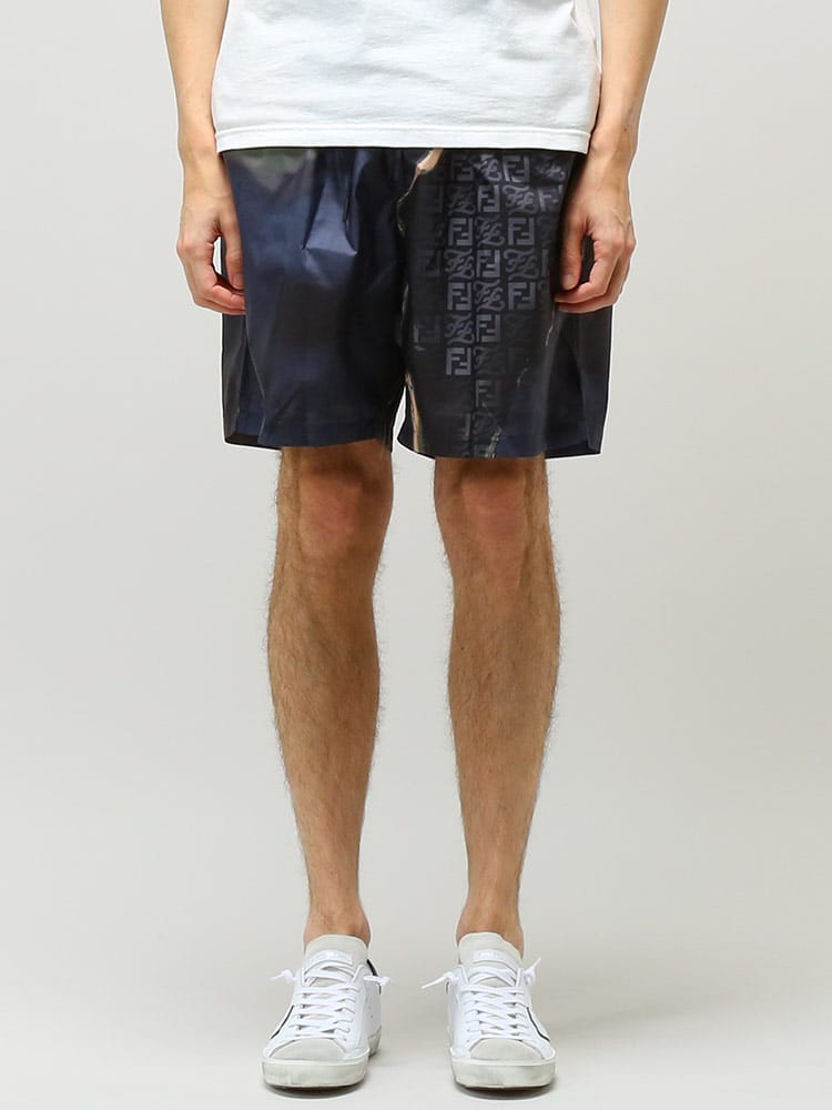FENDI (フェンディ) プリント インナーメッシュ ショートパンツ FDFXB130AH4A ブランド