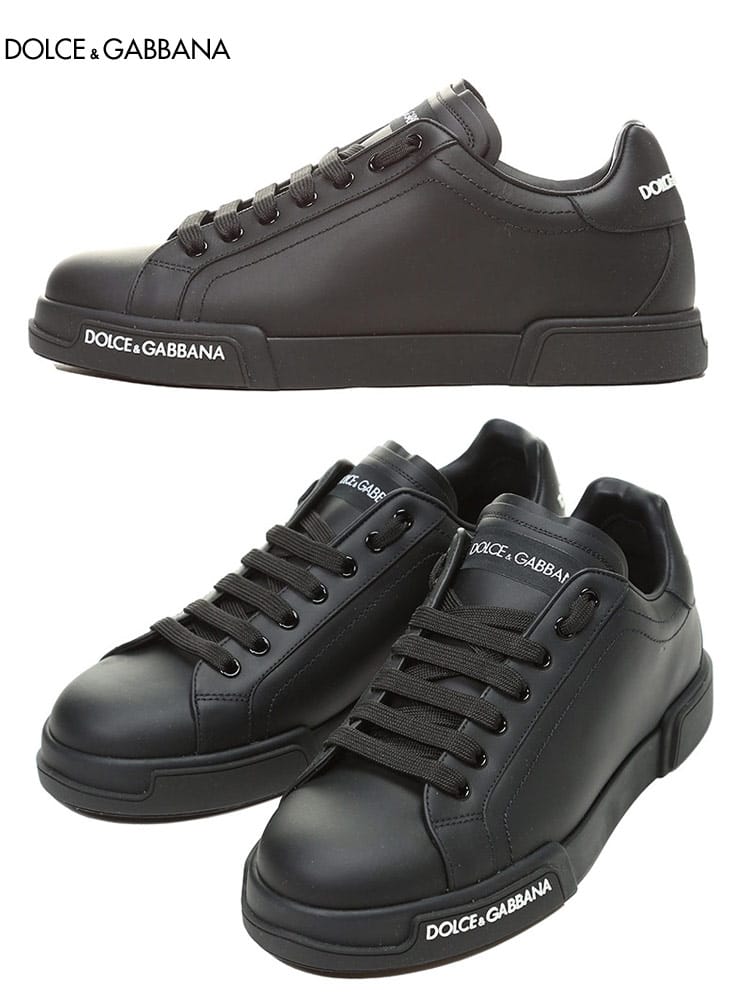ドルチェ＆ガッバーナ メンズ スニーカー DOLCE&GABBANA ブランド シューズ 靴 ローカット ロゴ レザー 本革 DGCS1774AA335