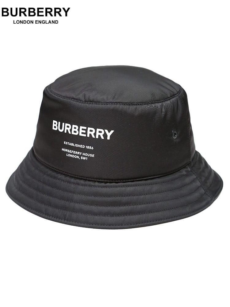 バーバリー レディース 帽子 BURBERRY ブランド バケットハット バケハ ハット ホースフェリー プリント ロゴ 80440811 ナイロン 中綿 BBL8044081