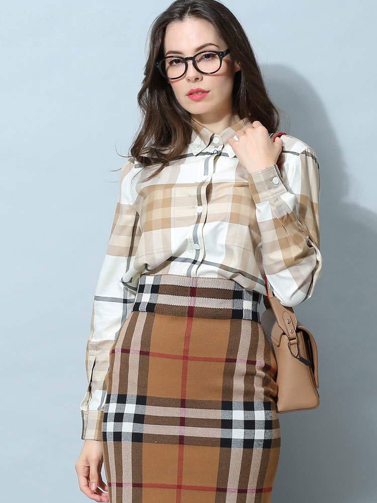 バーバリー レディース シャツ 長袖 BURBERRY ブランド 長袖シャツ  