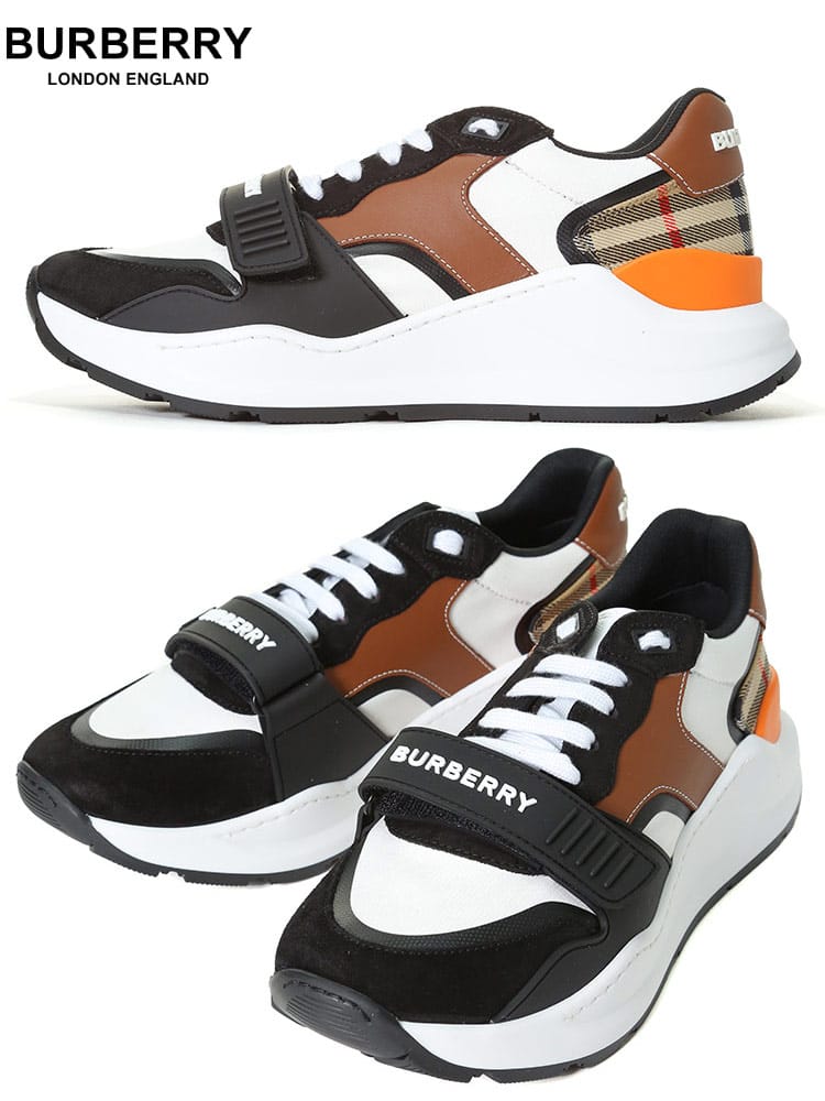 バーバリー メンズ スニーカー BURBERRY ブランド 靴 ローカット ロゴ ヴィンテージチェック 8039112 スエード レザー BB8039112