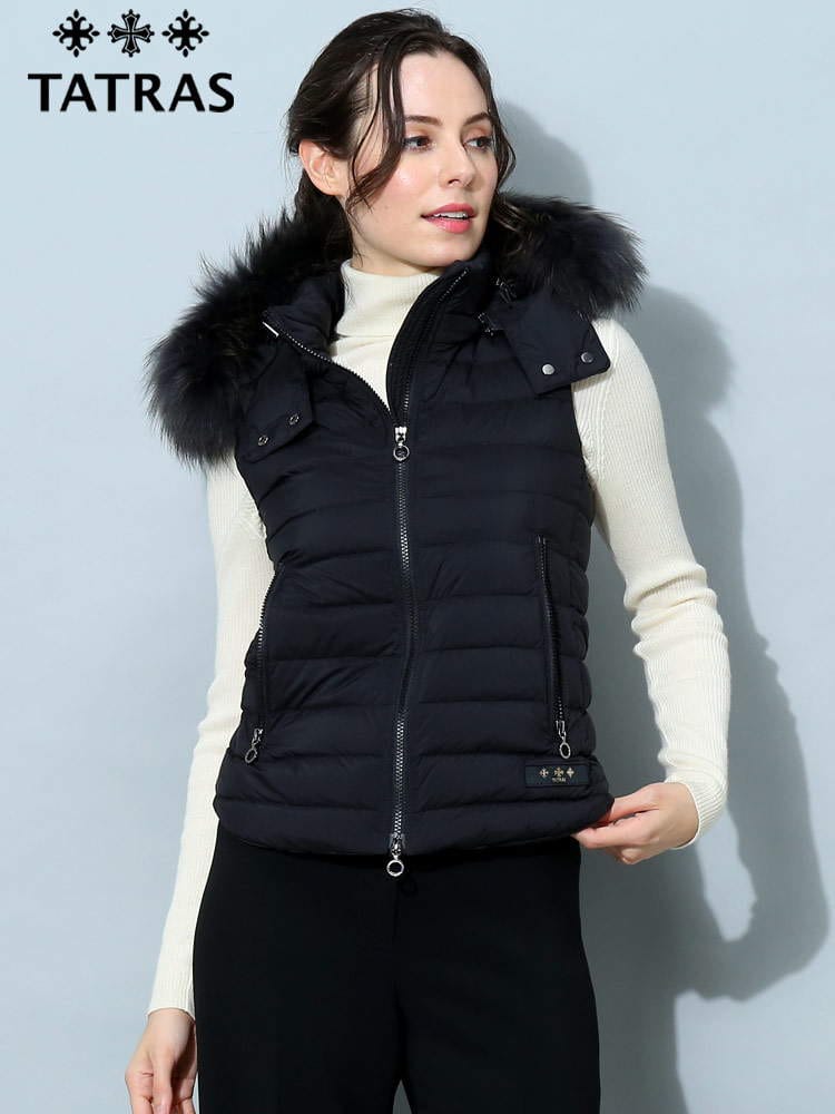 タトラス レディース ベスト TATRAS ブランド ダウンベスト アウター ダウン フード ファーフード フルジップ ORSIERA TRLTAT22A4900