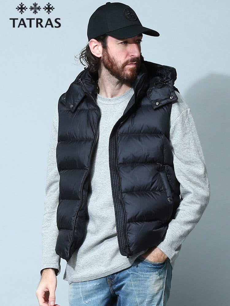 タトラス メンズ ベスト TATRAS ブランド ダウンベスト ダウン アウター ジレ フード POSEIDONE ポセイドーネ TRMTAT22A4842