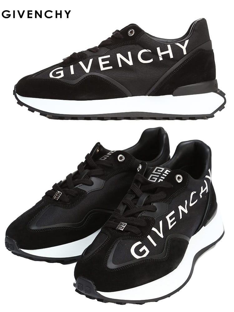 ジバンシィ メンズ スニーカー GIVENCHY ブランド シューズ 靴 ロゴ キャンバス スエード レザー 大きいサイズ GVBH006ZH1AJ
