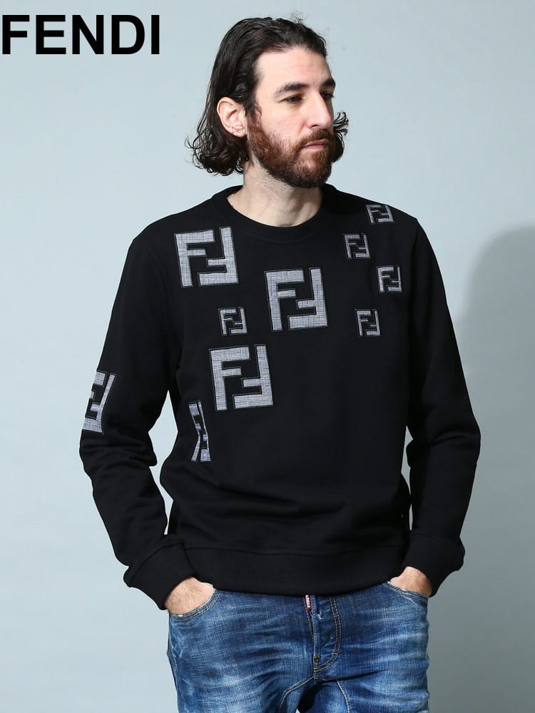 FENDI (フェンディ) ギンガムチェックFF クルーネック トレーナー FDFY0178AKE2 メンズ スウェット