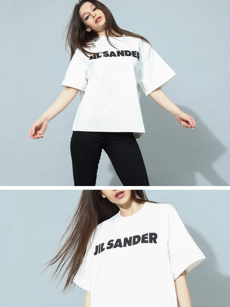 ジルサンダー レディース Tシャツ 半袖 JIL SANDER ブランド カットソー トップス シャツ ロゴ クルーネッ【サカゼン公式通販】