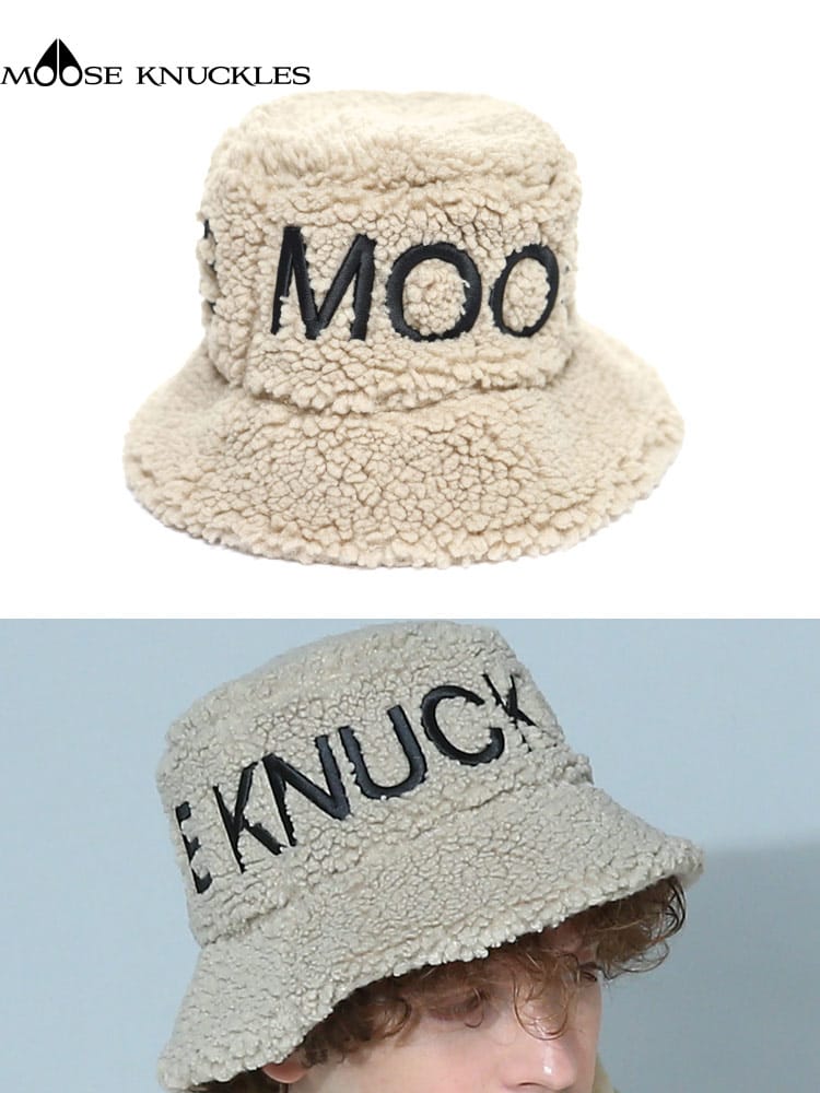 ムースナックルズ メンズ 帽子 MOOSE KNUCKLES ブランド ハット バケットハット バケハ ロゴ ボア ユニセックス ギフト プレゼント COBBLE MNM32MA548