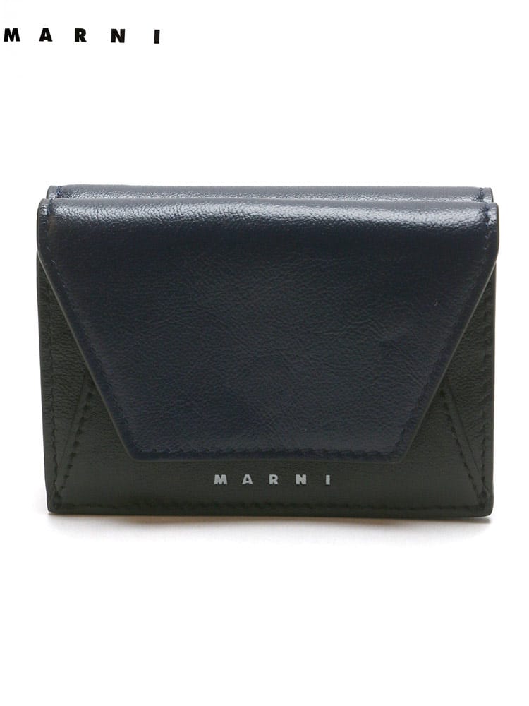 MARNI (マルニ) ミニロゴ バイカラー 三つ折り財布 【春夏新作】 MAPFMI0052U0