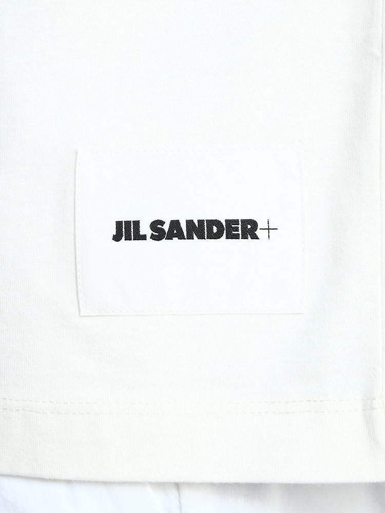 JIL SANDER (ジルサンダー) ワンポイント クルーネック 半袖 Tシャツ ...