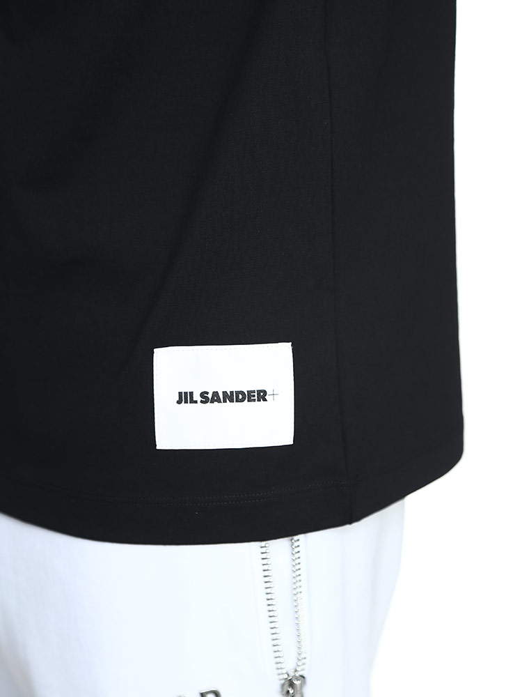 JIL SANDER (ジルサンダー) ワンポイント クルーネック 半袖 Tシャツ JLGC0001J45048 ブラン【サカゼン公式通販】