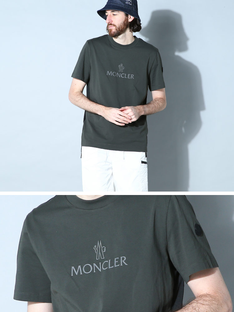 MONCLER (モンクレール) クラシックロゴ クルーネック 半袖 Tシャツ ...