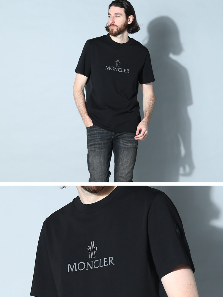 MONCLER (モンクレール) クラシックロゴ クルーネック 半袖 Tシャツ 
