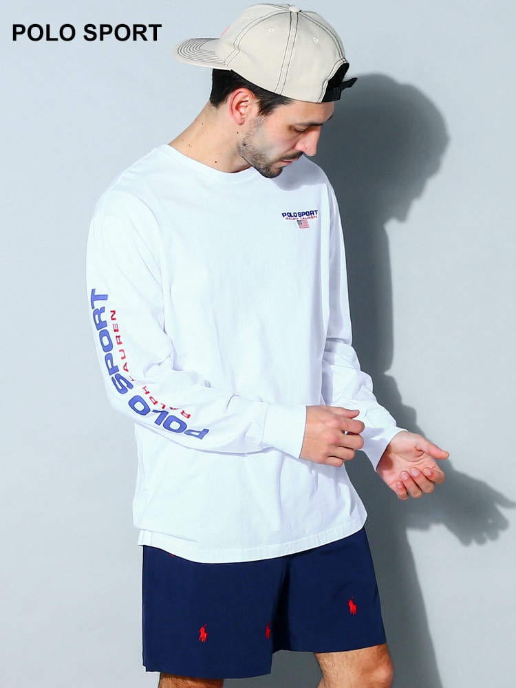 POLO RALPH LAUREN (ポロラルフローレン) ロゴ刺繍 クルーネック 長袖 Tシャツ RL710814128 ブランド