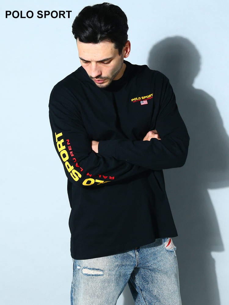 POLO RALPH LAUREN (ポロラルフローレン) ロゴ刺繍 クルーネック 長袖 Tシャツ RL710814128 ブランド