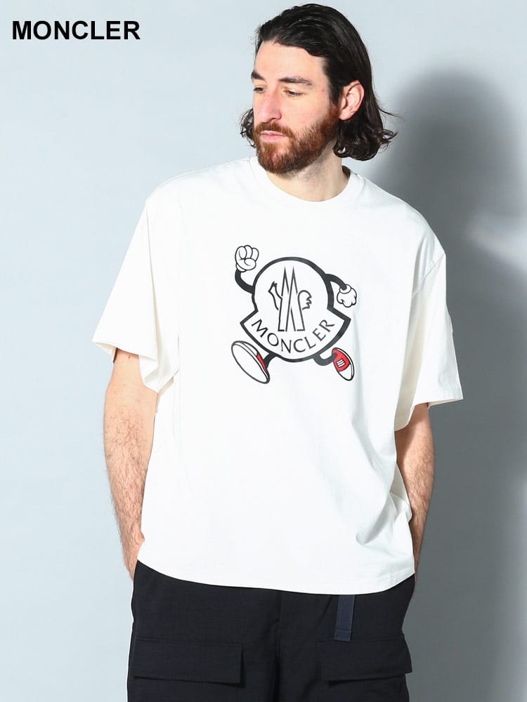 MONCLER (モンクレール) フロントプリント クルーネック 半袖 Tシャツ MC8C00010M2643 ブランド