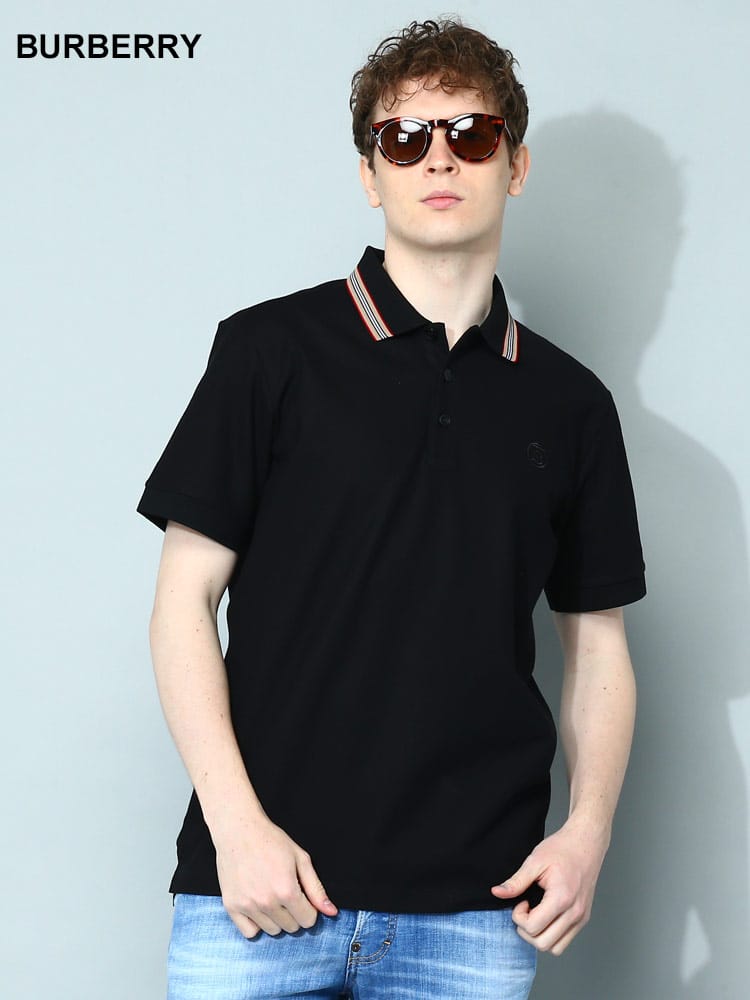 BURBERRY (バーバリー) アイコンストライプカラー コットンピケ ポロシャツ BB8053773 ブランド メンズ