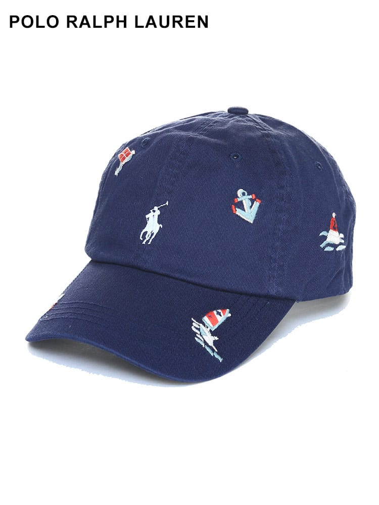 POLO RALPH LAUREN (ポロラルフローレン) コットン 総柄 キャップ メンズ レディース ブランド RL710900266