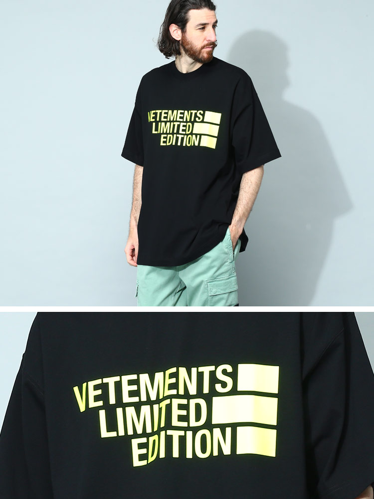 VETEMENTS (ヴェトモン) フロントプリント クルーネック 半袖 Tシャツ メンズ ブランド VMUE63TR1【サカゼン公式通販】