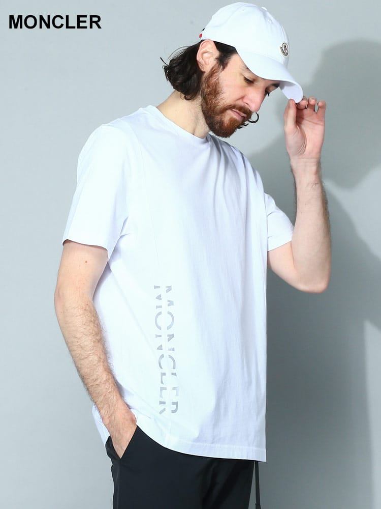 MONCLER (モンクレール) サイドロゴ クルーネック 半袖 Tシャツ MC8C00036829H8 メンズ ブランド