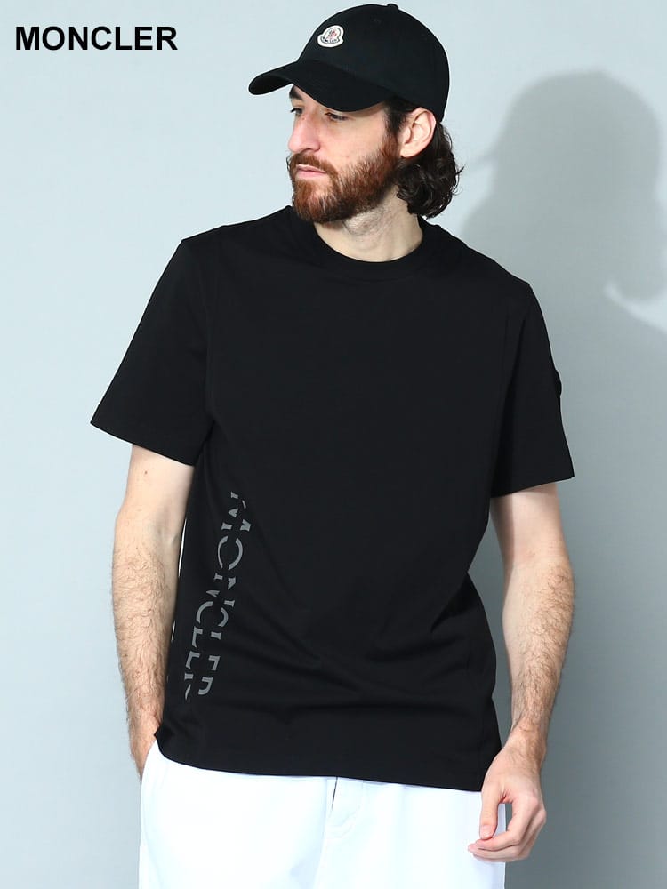 MONCLER (モンクレール) サイドロゴ クルーネック 半袖 Tシャツ 