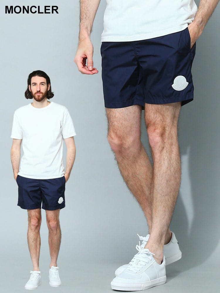 MONCLER (モンクレール) BIGワッペン メッシュインナー スイムショーツ MC2C0001653326