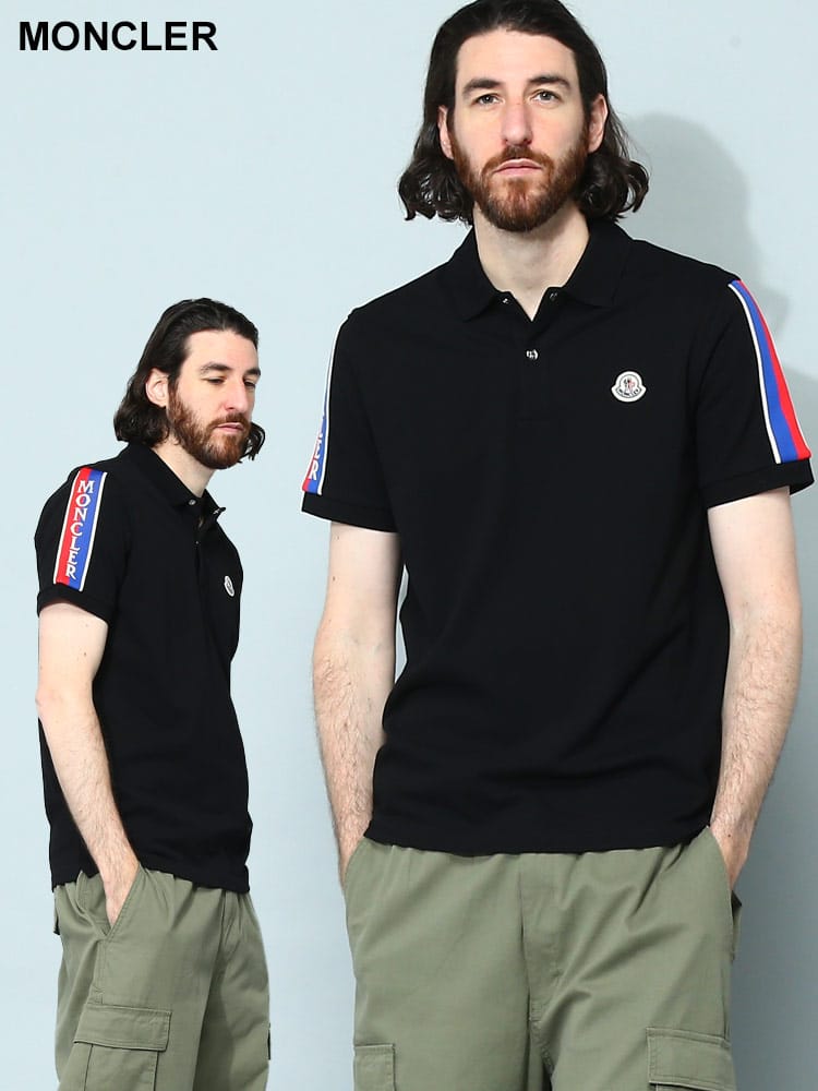 MONCLER (モンクレール) ロゴライン 半袖 ポロシャツ MC8A00020899UR