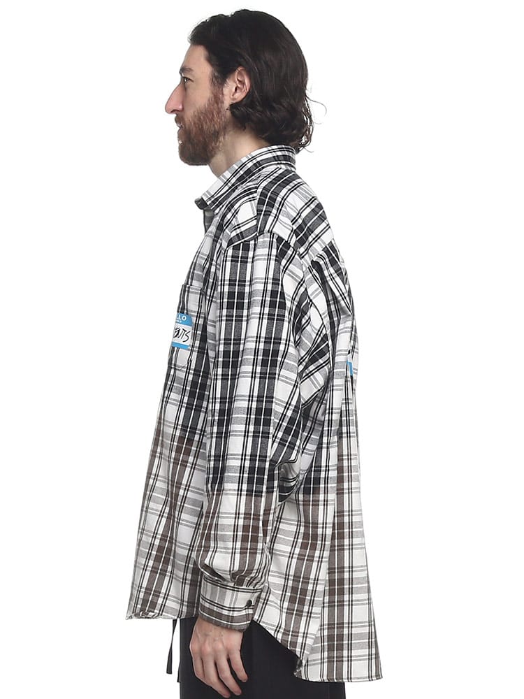 VETEMENTS (ヴェトモン) チェック グラデーション 長袖 シャツ MY NAME 