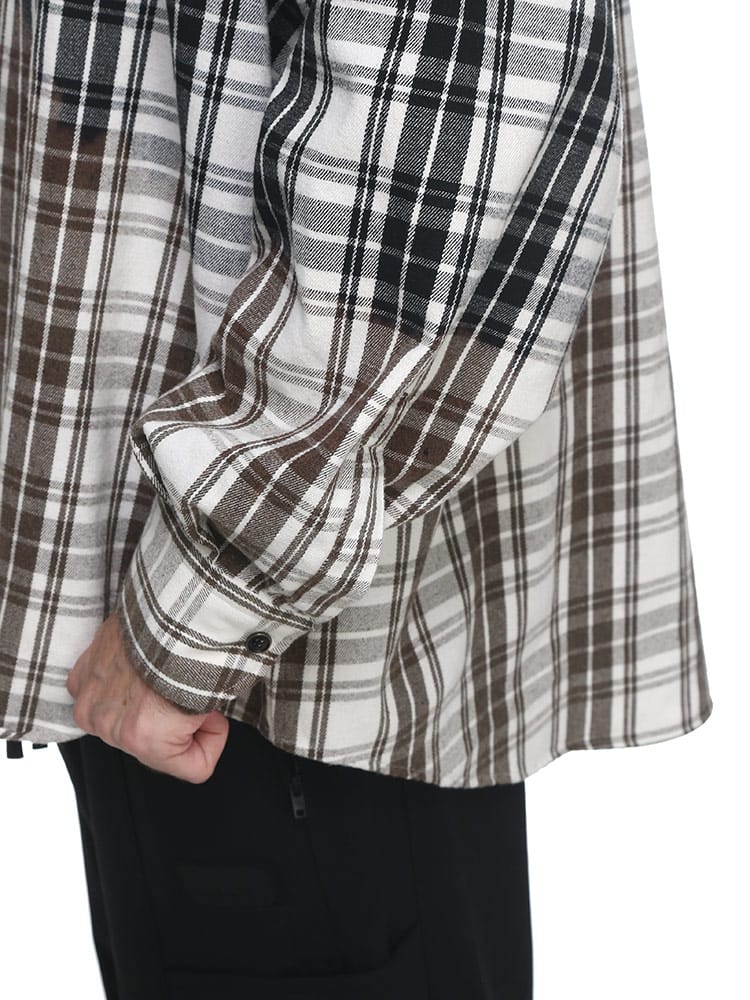 VETEMENTS (ヴェトモン) チェック グラデーション 長袖 シャツ MY NAME 