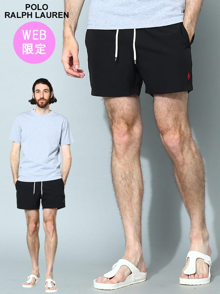 【オンラインストア限定】 POLO RALPH LAUREN (ポロ ラルフ ローレン) ワンポイント メッシュインナー スイムショーツ RL710910260 メンズ ブランド