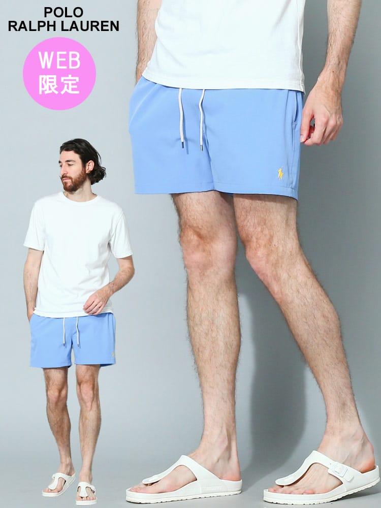 【オンラインストア限定】 POLO RALPH LAUREN (ポロ ラルフ ローレン) ワンポイント メッシュインナー スイムショーツ RL710910260 メンズ ブランド
